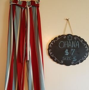 Wide leg stripe pants